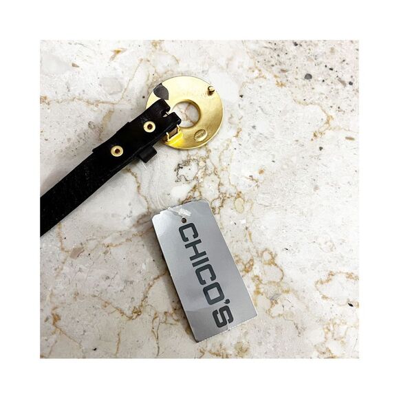 Chico’s Presta Trouser Belt Brown Leather Size Small NWT - Picture 9 of 9